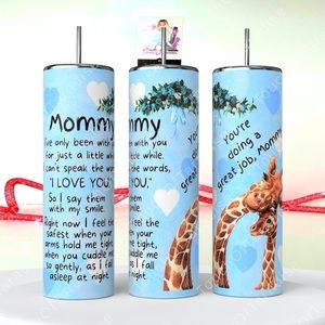 New Mommy I Love You Poem 20 Ounce Tumbler with Straw & Giftbox